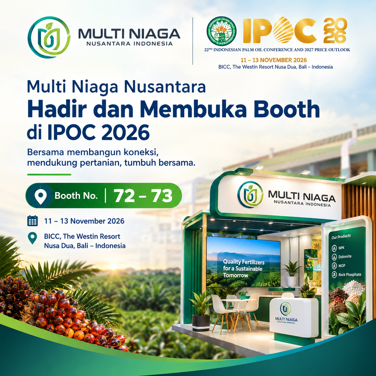 Multi Niaga Nusantara Indonesia to Exhibit at IPOC 2026 with Booth 72–73